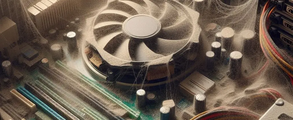 cleaning dust inside a computer